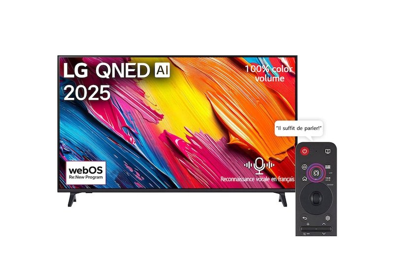 65QNED70A6A || Smart TV LG QNED AI QNED70 4K 65 pouces Télécommande AI Magic Remote HDR10 webOS25 2025