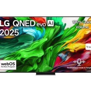 86QNED86A6A || Smart TV LG QNED evo AI QNED86 4K 86 pouces 120 Hz Télécommande AI Magic Remote webOS25 2025