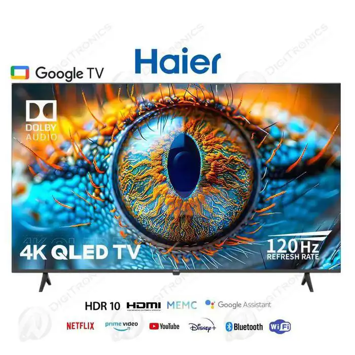 H50S80EUX || Téléviseur Haier H50S80EUX QLED 4K Ultra HD avec Google TV et HDMI 2.1