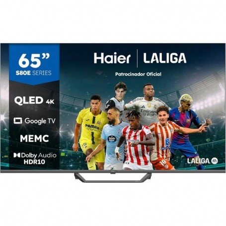 H65S80EUX || Téléviseur QLED Haier H65S80EUX 65 pouces 4K Ultra HD Google TV