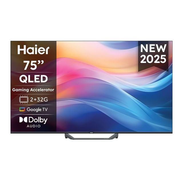 H75S80EUX || Téléviseur QLED Haier H75S80EUX 75 pouces 4K Ultra HD 120Hz Google TV