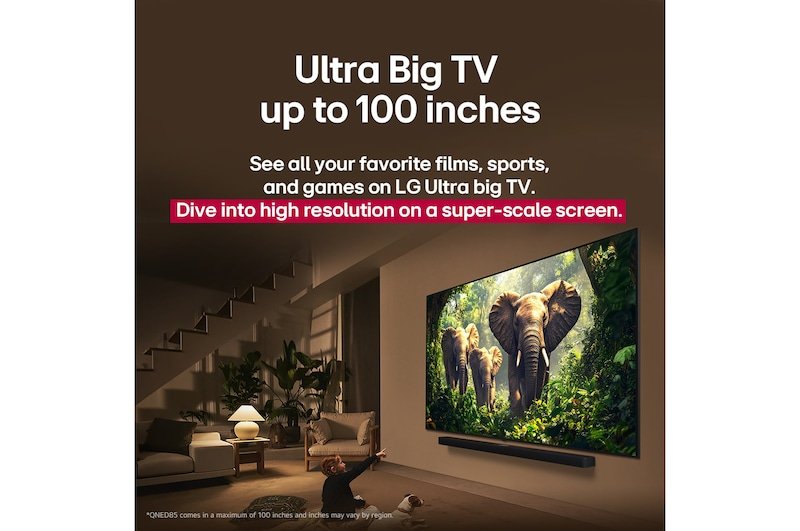 100QNED86A6 || Smart TV LG QNED evo AI QNED86 4K 100 pouces 120 Hz Télécommande AI Magic Remote webOS25 2025 – Image 8